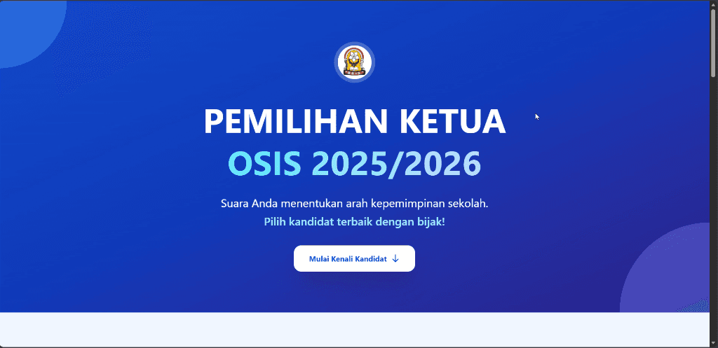 Screenshot E-Voting OSIS